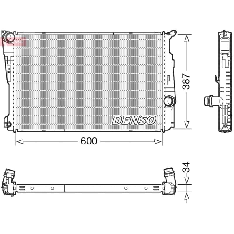 DENSO radiatorius, variklio aušinimas DRM05006