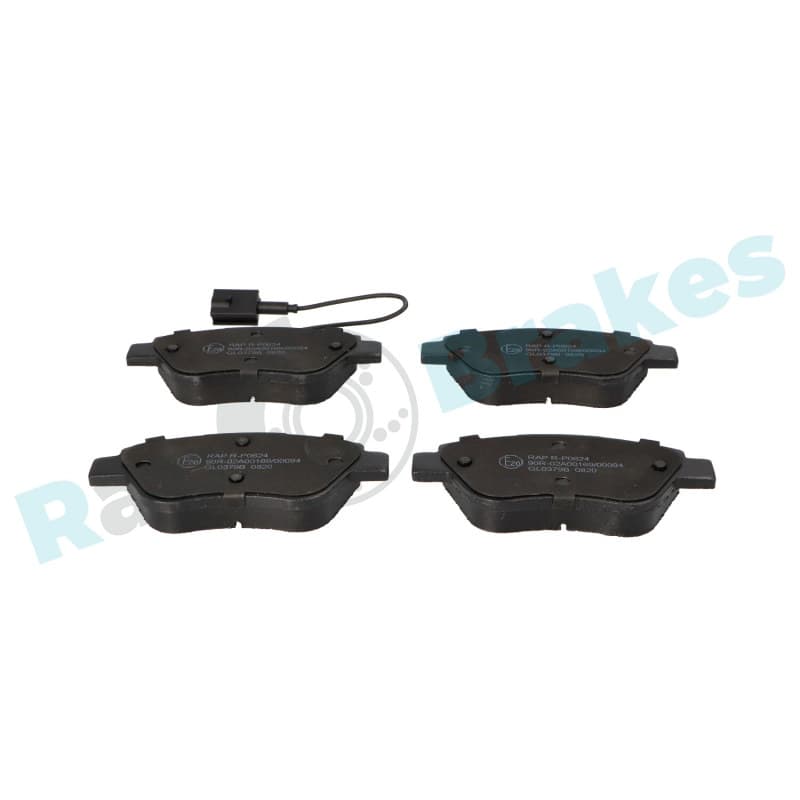RAPBRAKES stabdžių trinkelių rinkinys, diskinis stabdys R-P0624