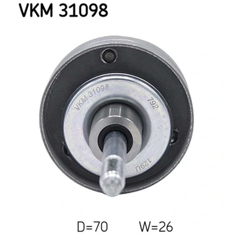 SKF VKM 31098 kreipiantysis skriemulys, V formos rumbuotas diržas