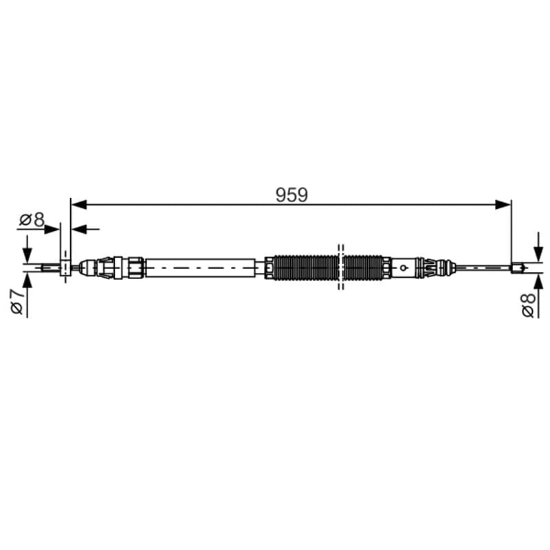 BOSCH 1 987 482 001 trosas, stovėjimo stabdys