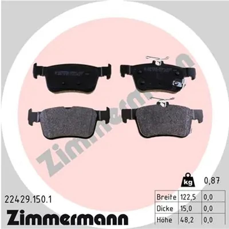 ZIMMERMANN Būgnai ir trinkelės 22429.150.1
