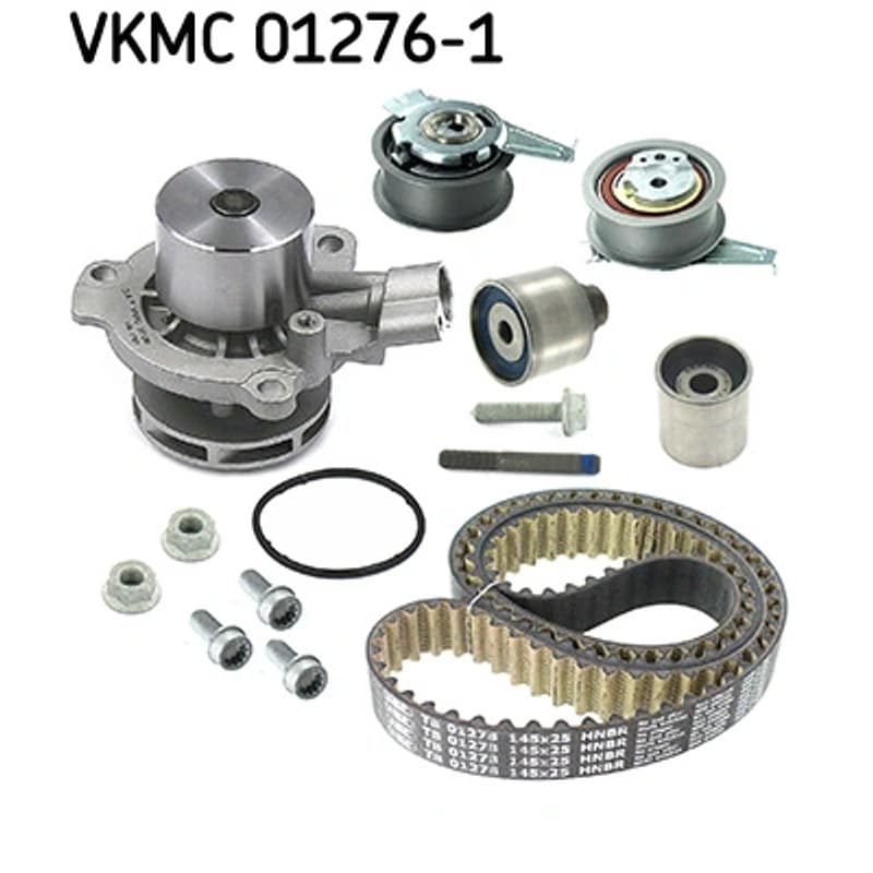 SKF VKMC 01276-1 vandens siurblio ir paskirstymo diržo komplektas