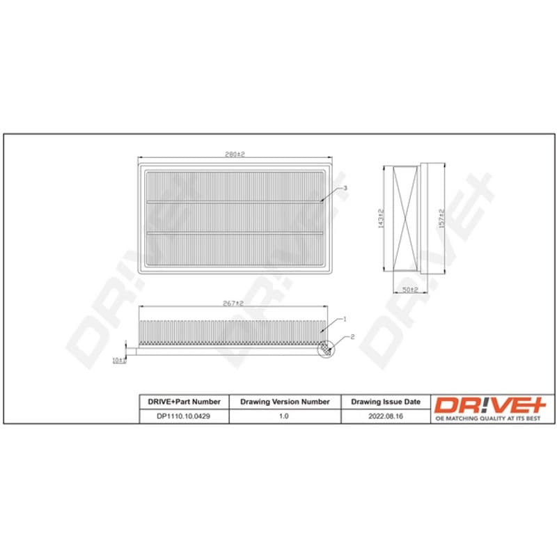 DRVE DP1110.10.0429 oro filtras