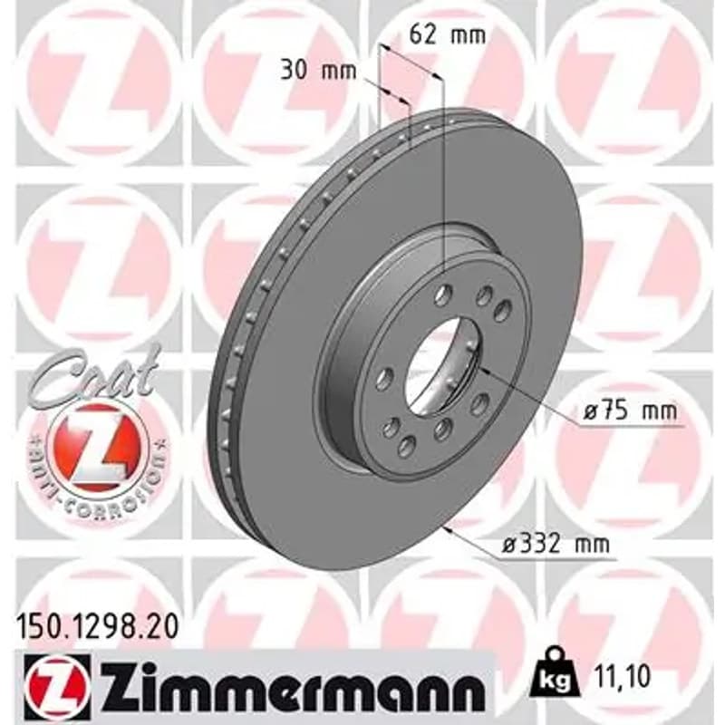 ZIMMERMANN stabdžių diskas 150.1298.20