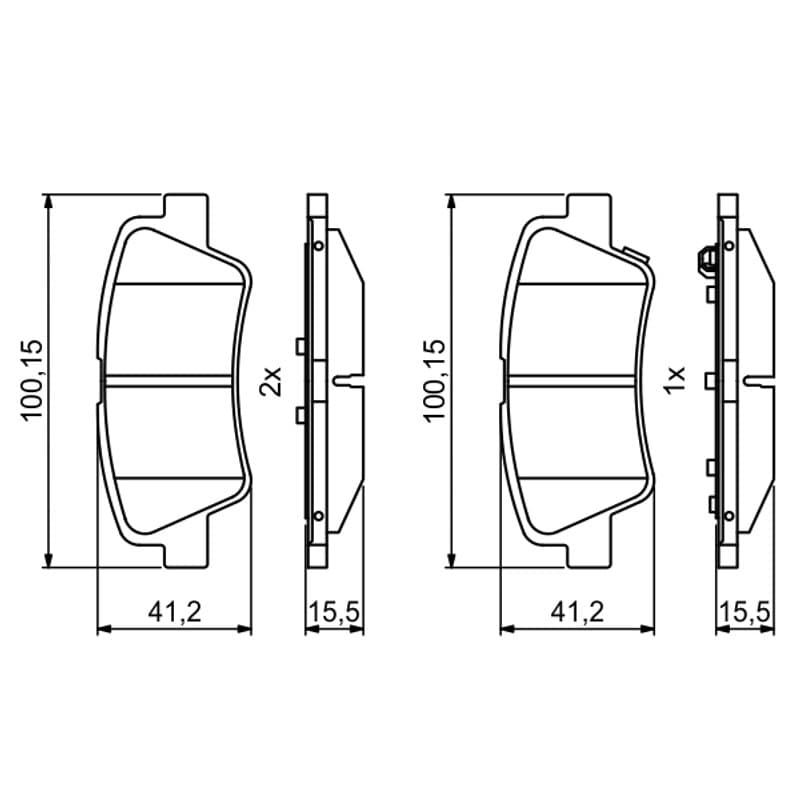 BOSCH 0 986 494 768 stabdžių trinkelių rinkinys, diskinis stabdys