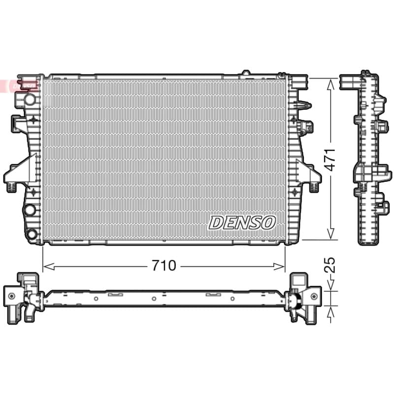 DENSO radiatorius, variklio aušinimas DRM32039