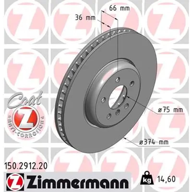 ZIMMERMANN stabdžių diskas 150.2912.20