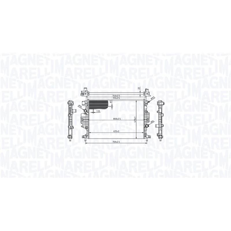 MAGNETIMARELLI radiatorius, variklio aušinimas 350213215800