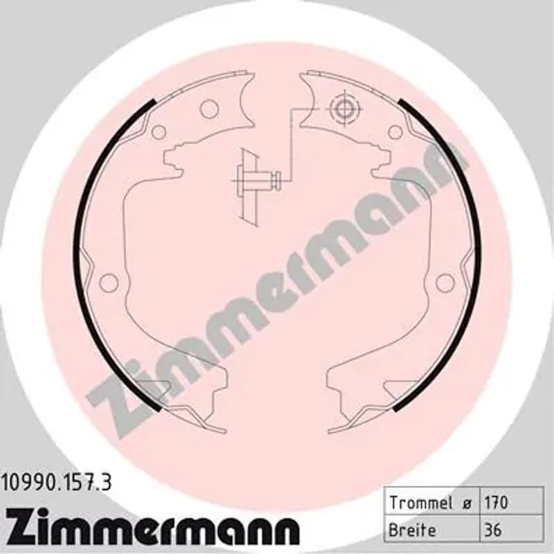 ZIMMERMANN 10990.157.3 stabdžių trinkelių komplektas, stovėjimo stabdis