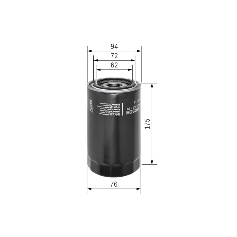 BOSCH F 026 407 129 alyvos filtras