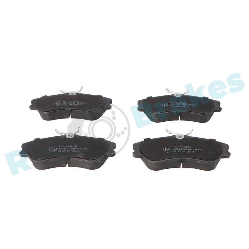 RAPBRAKES stabdžių trinkelių rinkinys, diskinis stabdys R-P0228
