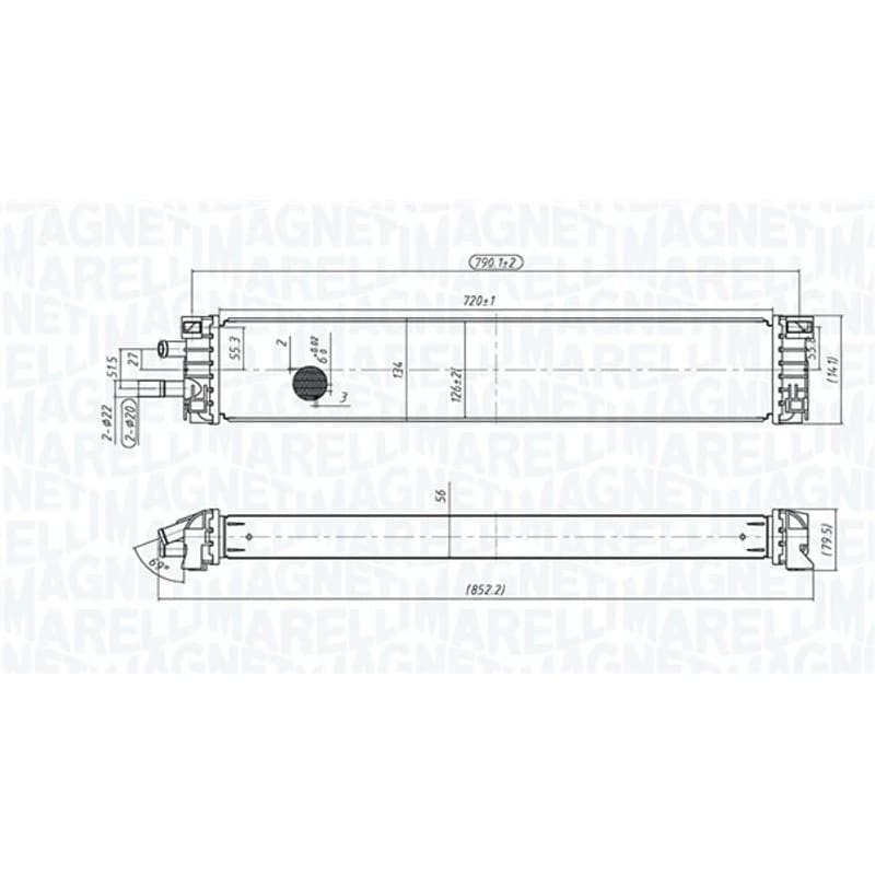 MAGNETIMARELLI tarpinis suslėgto oro aušintuvas, kompresorius 351319206270