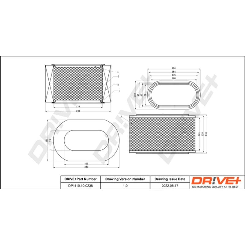 DRVE oro filtras DP1110.10.0238