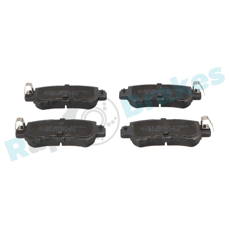 RAPBRAKES stabdžių trinkelių rinkinys, diskinis stabdys R-P1316