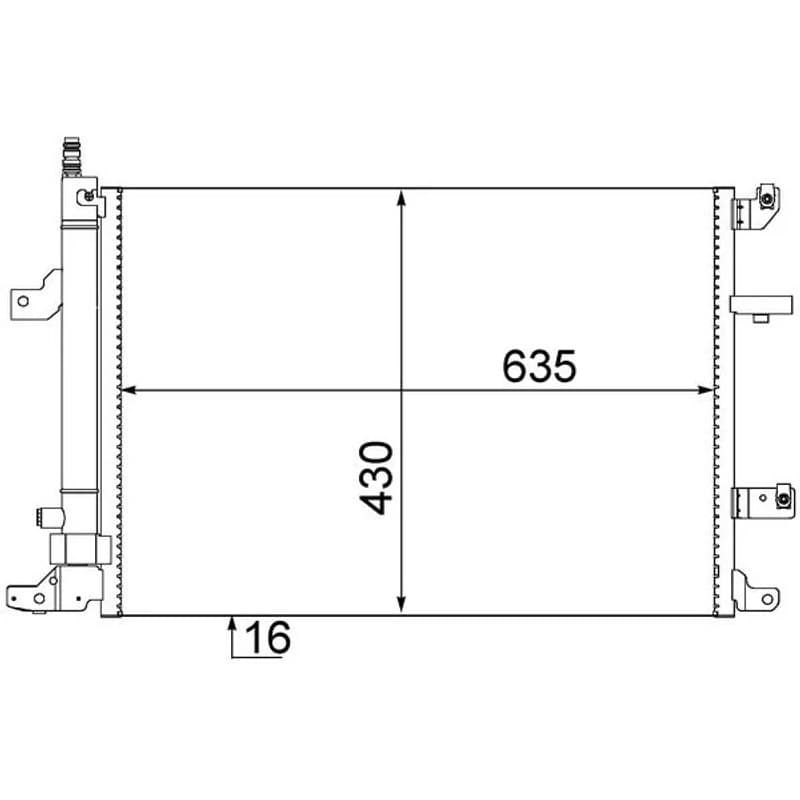 MAHLE AC 497 000S kondensatorius, oro kondicionierius