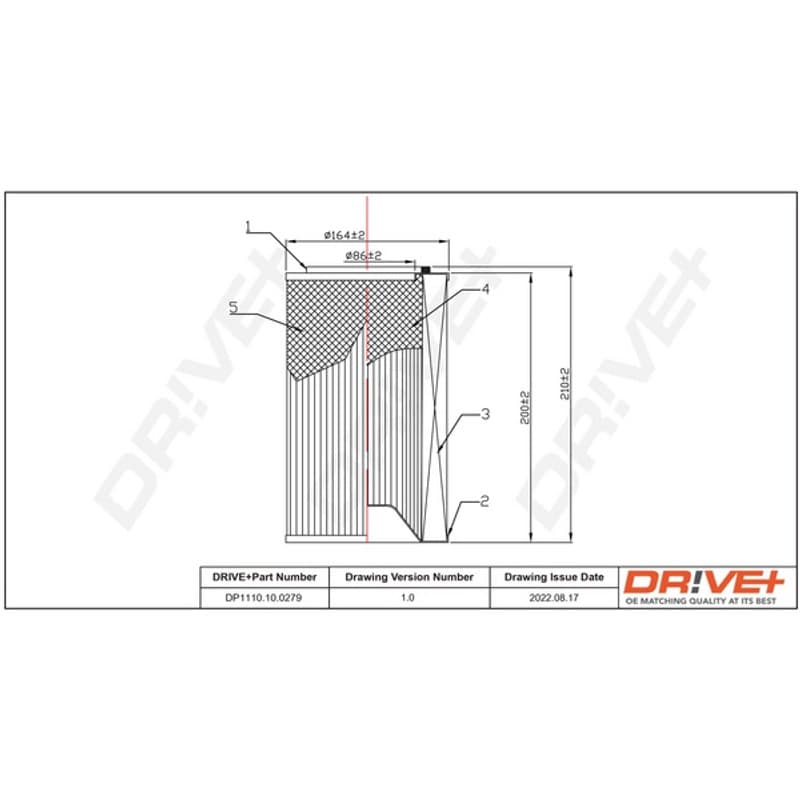 DRVE DP1110.10.0279 oro filtras