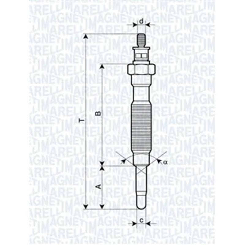 MAGNETIMARELLI kaitinimo žvakė 062900072304