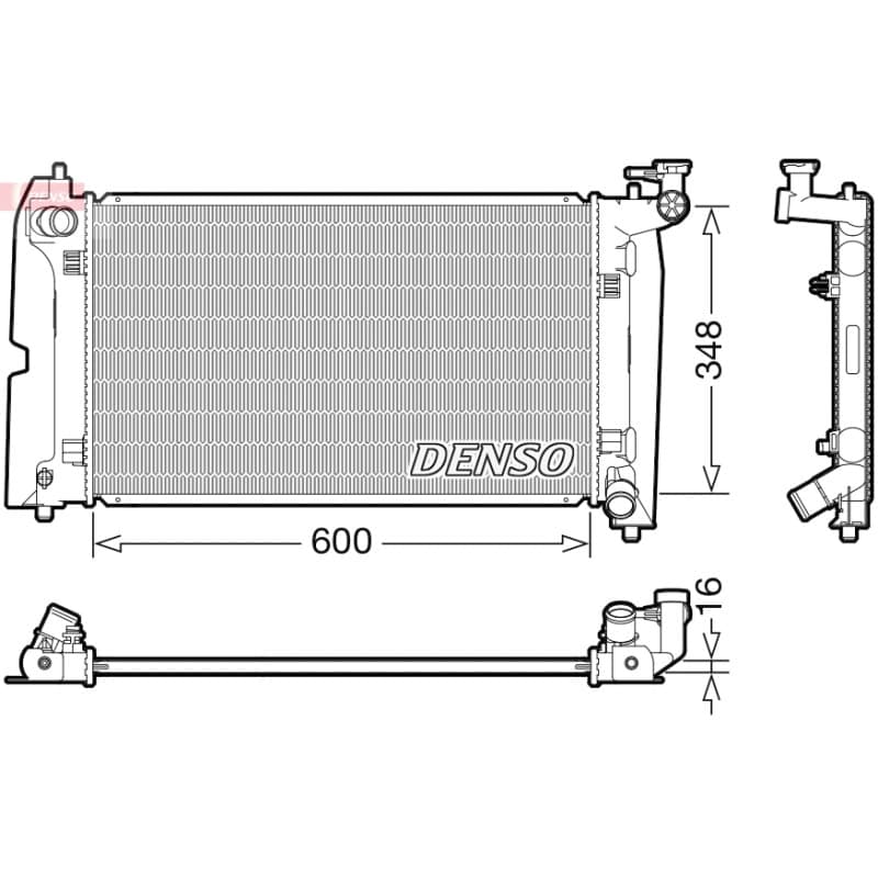 DENSO radiatorius, variklio aušinimas DRM50110