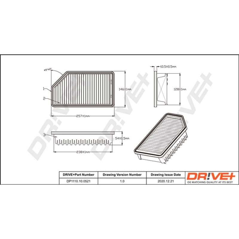 DRVE DP1110.10.0521 oro filtras