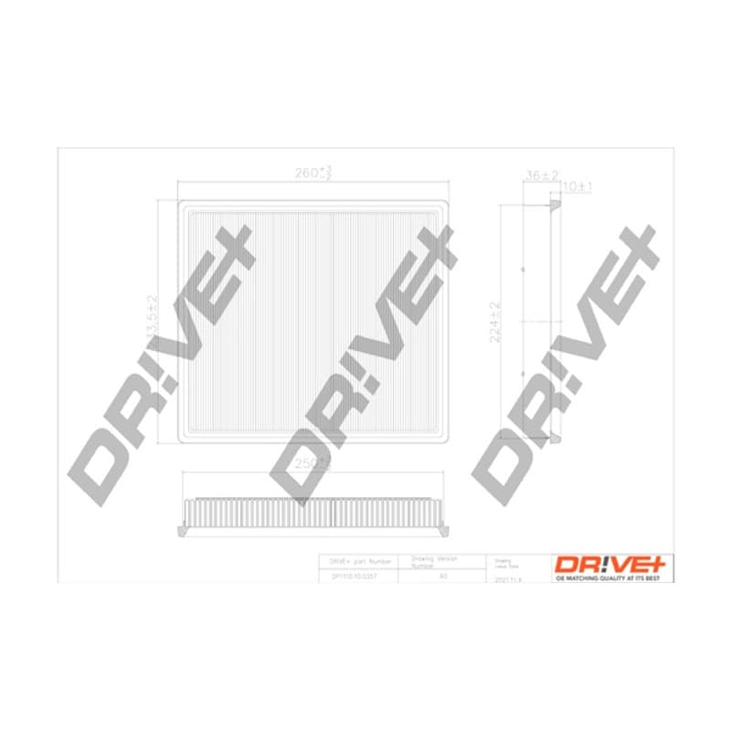 DRVE DP1110.10.0357 oro filtras