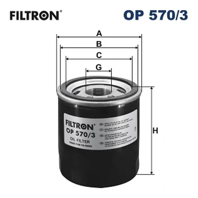 FILTRON Alyvos filtras OP 570/3