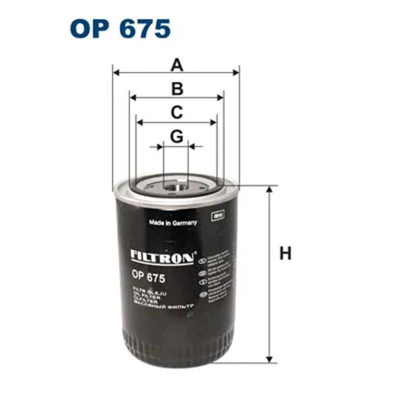 FILTRON Alyvos filtras OP 675