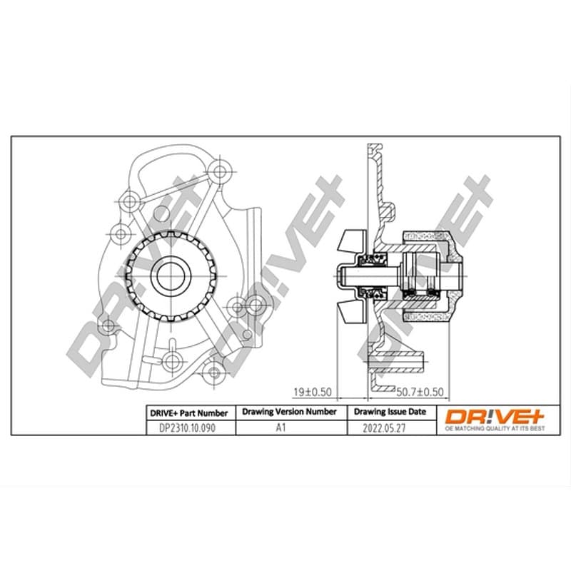 DRVE Vandens siurblys, variklio aušinimas DP2310.10.090