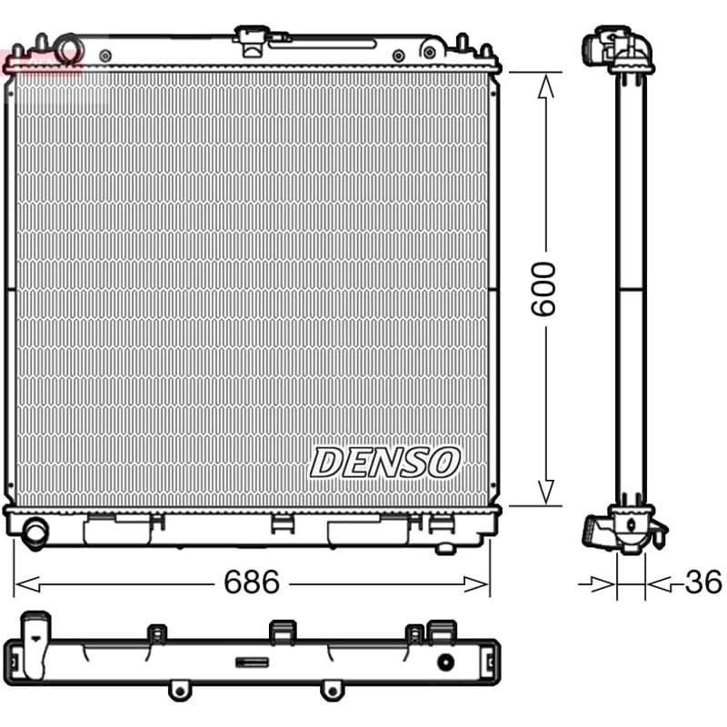 DENSO radiatorius, variklio aušinimas DRM46041