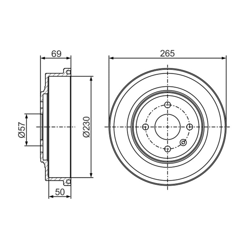 BOSCH 0 986 477 277 stabdžių būgnas