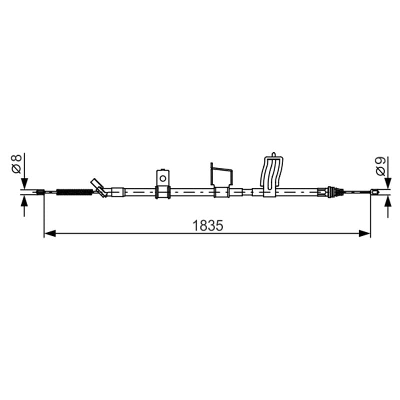 BOSCH 1 987 482 341 trosas, stovėjimo stabdys