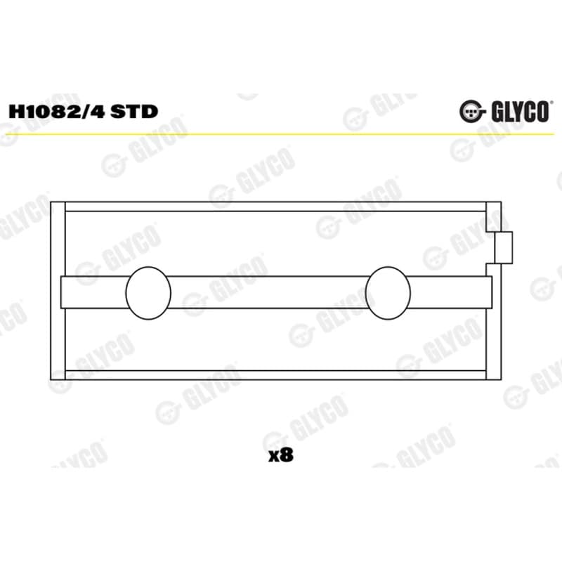 GLYCO pagrindiniai guoliai, alkūninis velenas H1082/4 STD