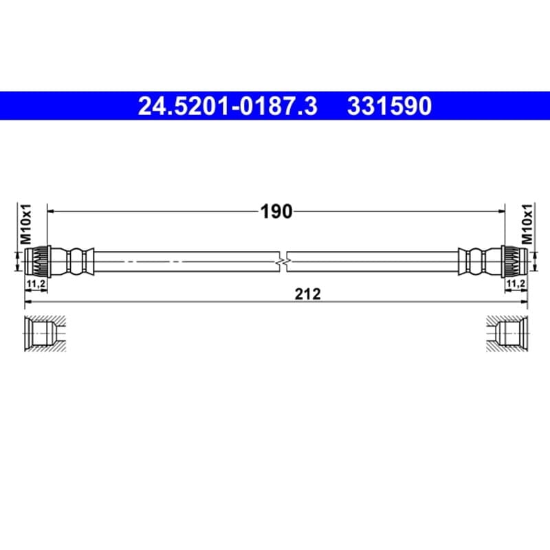 ATE stabdžių žarnelė 24.5201-0187.3