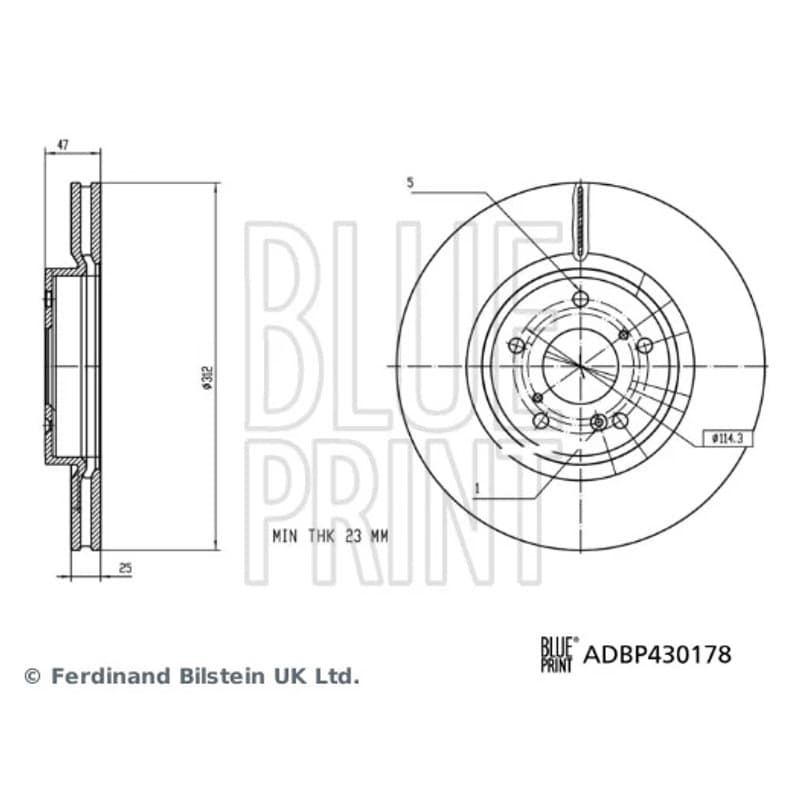 BLUEPRINT stabdžių diskas ADBP430178