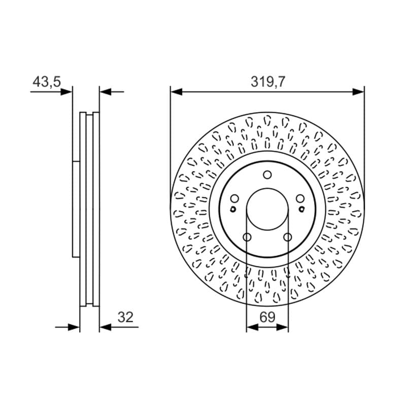BOSCH 0 986 479 T01 stabdžių diskas