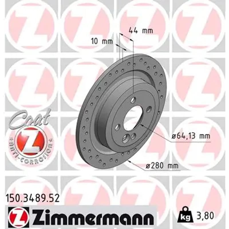 ZIMMERMANN stabdžių diskas 150.3489.52