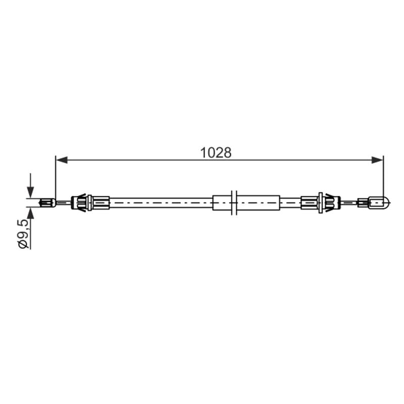 BOSCH 1 987 482 880 trosas, stovėjimo stabdys