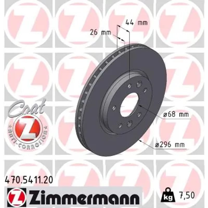 ZIMMERMANN stabdžių diskas 470.5411.20
