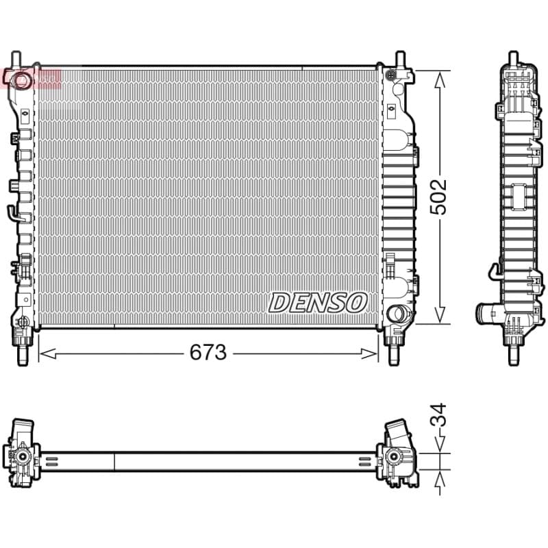 DENSO radiatorius, variklio aušinimas DRM20125
