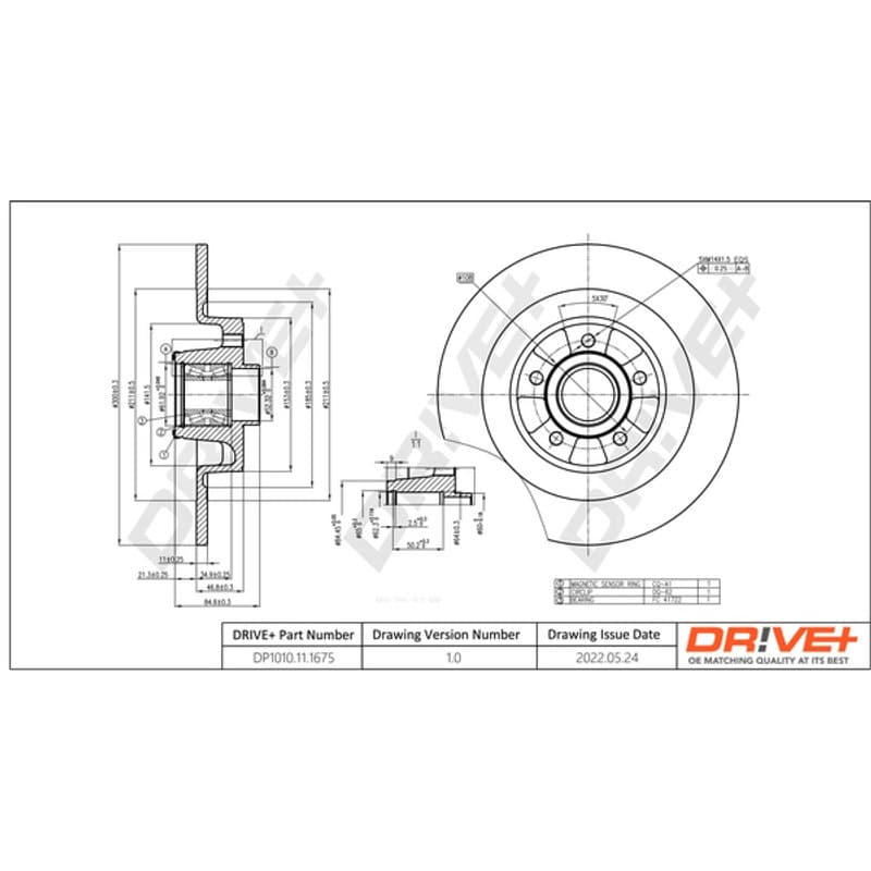 DRVE stabdžių diskas DP1010.11.1675