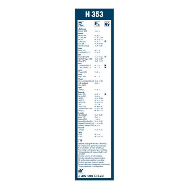 BOSCH 3 397 004 631 valytuvai