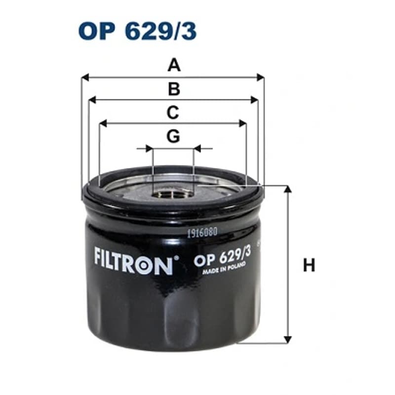 FILTRON Alyvos filtras OP 629/3
