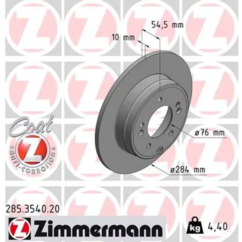 ZIMMERMANN stabdžių diskas 285.3540.20