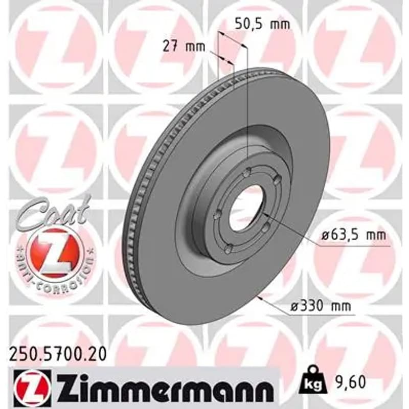 ZIMMERMANN stabdžių diskas 250.5700.20