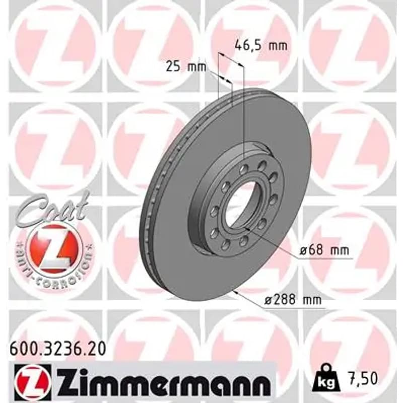 ZIMMERMANN stabdžių diskas 600.3236.20