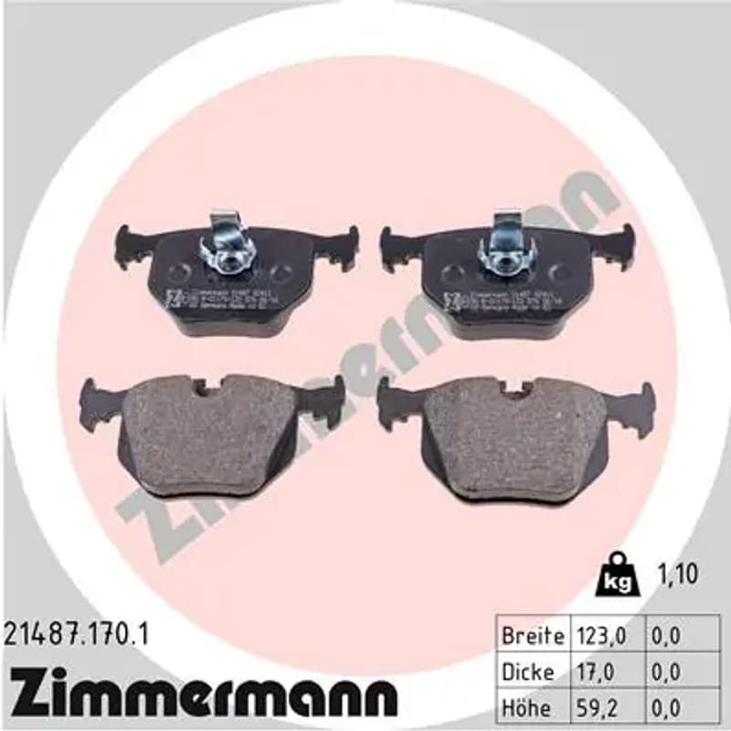 ZIMMERMANN Būgnai ir trinkelės 21487.170.1