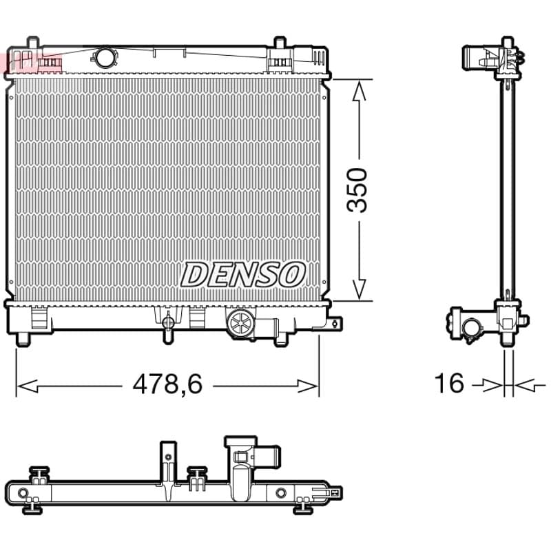 DENSO radiatorius, variklio aušinimas DRM50137