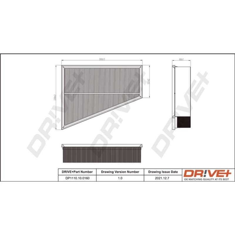 DRVE DP1110.10.0160 oro filtras