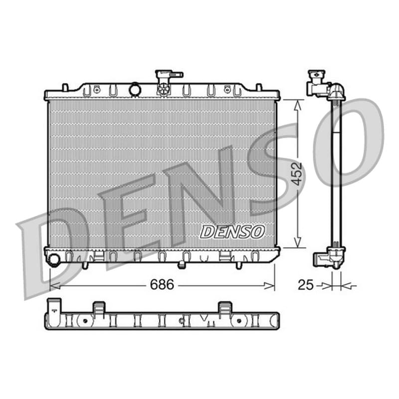 DENSO radiatorius, variklio aušinimas DRM46007