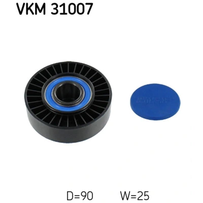 SKF VKM 31007 kreipiantysis skriemulys, V formos rumbuotas diržas