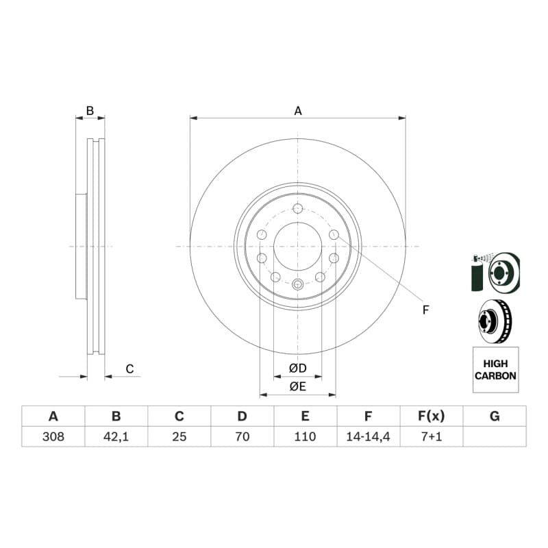 BOSCH 0 986 479 113 stabdžių diskas